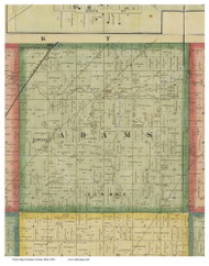 Adams, Ohio 1864 Old Town Map Custom Print - Seneca Co.