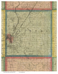 Clinton, Ohio 1864 Old Town Map Custom Print - Seneca Co.