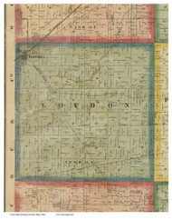 Loudon, Ohio 1864 Old Town Map Custom Print - Seneca Co.