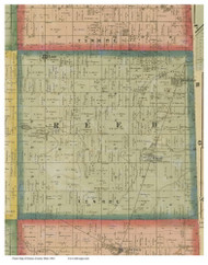 Reed, Ohio 1864 Old Town Map Custom Print - Seneca Co.