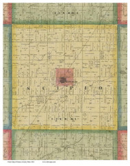 Scipio, Ohio 1864 Old Town Map Custom Print - Seneca Co.