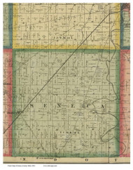 Seneca, Ohio 1864 Old Town Map Custom Print - Seneca Co.