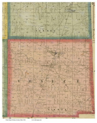 Venice, Ohio 1864 Old Town Map Custom Print - Seneca Co.