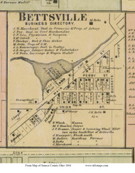 Bettsville - Liberty, Ohio 1864 Old Town Map Custom Print - Seneca Co.
