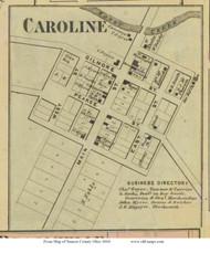 Caroline - Venice, Ohio 1864 Old Town Map Custom Print - Seneca Co.