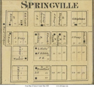 Springville - Big Spring, Ohio 1864 Old Town Map Custom Print - Seneca Co.