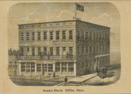 Tiffin Tomb's Block - Seneca Co., Ohio 1864 Old Town Map Custom Print - Seneca Co.