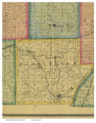 Washington, Ohio 1865 Old Town Map Custom Print - Shelby Co.
