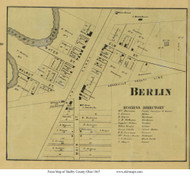 Berlin - McLean, Ohio 1865 Old Town Map Custom Print - Shelby Co.