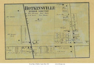 Botkinsville - Dinsmoor, Ohio 1865 Old Town Map Custom Print - Shelby Co.