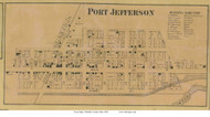 Port Jefferson - Salem, Ohio 1865 Old Town Map Custom Print - Shelby Co.