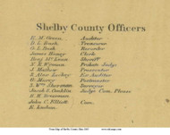 County Officers - Shelby Co., Ohio 1865 Old Town Map Custom Print - Shelby Co.