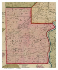 Deerfield, Ohio 1856 Old Town Map Custom Print - Warren Co.
