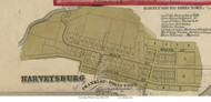 Harveysburg - Washington, Ohio 1856 Old Town Map Custom Print - Warren Co.