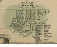 Mason - Deerfield, Ohio 1856 Old Town Map Custom Print - Warren Co.