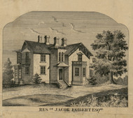 Egbert Residence - Warren Co., Ohio 1856 Old Town Map Custom Print - Warren Co.