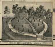 Morrow Ashcraft Residence - Warren Co., Ohio 1856 Old Town Map Custom Print - Warren Co.