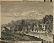 North Lebanon Longstreeth Farm - Warren Co., Ohio 1856 Old Town Map Custom Print - Warren Co.
