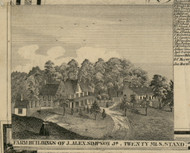 Simpson Farm - Warren Co., Ohio 1856 Old Town Map Custom Print - Warren Co.