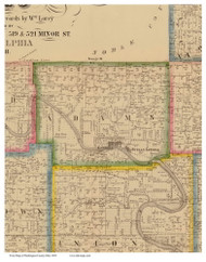 Adams, Ohio 1858 Old Town Map Custom Print - Washington Co.