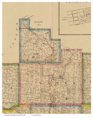 Aurelius, Ohio 1858 Old Town Map Custom Print - Washington Co.