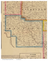 Decatur, Ohio 1858 Old Town Map Custom Print - Washington Co.
