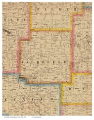 Fairfield, Ohio 1858 Old Town Map Custom Print - Washington Co.