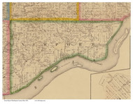 Newport, Ohio 1858 Old Town Map Custom Print - Washington Co.