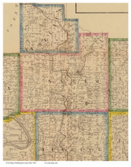 Salem, Ohio 1858 Old Town Map Custom Print - Washington Co.