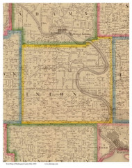 Union, Ohio 1858 Old Town Map Custom Print - Washington Co.