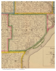 Warren, Ohio 1858 Old Town Map Custom Print - Washington Co.
