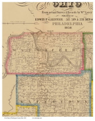 Waterford, Ohio 1858 Old Town Map Custom Print - Washington Co.