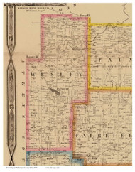 Wesley, Ohio 1858 Old Town Map Custom Print - Washington Co.