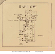 Barlow Village - Barlow, Ohio 1858 Old Town Map Custom Print - Washington Co.