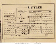 Cutler - Fairfield, Ohio 1858 Old Town Map Custom Print - Washington Co.