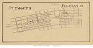 Plymouth and Pleasanton - Wesley, Ohio 1858 Old Town Map Custom Print - Washington Co.