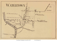 Watertown Village - Watertown, Ohio 1858 Old Town Map Custom Print - Washington Co.