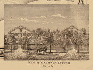 Beverly McIntosh Residence - Washington Co., Ohio 1858 Old Town Map Custom Print - Washington Co.