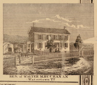 Buchanan Residence - Washington Co., Ohio 1858 Old Town Map Custom Print - Washington Co.