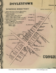 Doylestown - Chippewa, Ohio 1856 Old Town Map Custom Print - Wayne Co.