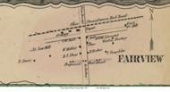 Fairview - Baughman, Ohio 1856 Old Town Map Custom Print - Wayne Co.