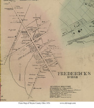 Federicks Brugh - Salt Creek, Ohio 1856 Old Town Map Custom Print - Wayne Co.