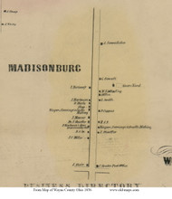 Madisonburg - Wayne, Ohio 1856 Old Town Map Custom Print - Wayne Co.