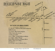 Reedsburgh - Plain, Ohio 1856 Old Town Map Custom Print - Wayne Co.