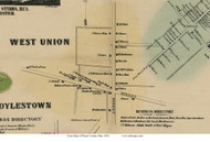 West Union - Chester, Ohio 1856 Old Town Map Custom Print - Wayne Co.