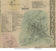 Wooster Village - Wooster, Ohio 1856 Old Town Map Custom Print - Wayne Co.