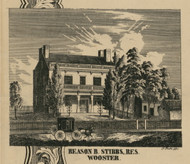 Stibbs Residence - Wayne Co., Ohio 1856 Old Town Map Custom Print - Wayne Co.