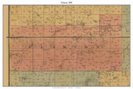 Clinton , Kansas 1887 Old Town Map Custom Print - Douglas Co.