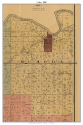 Eudora, Kansas 1887 Old Town Map Custom Print - Douglas Co.