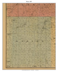 Marion, Kansas 1887 Old Town Map Custom Print - Douglas Co.